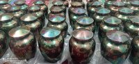 BRASS RAKU PET PAW ENGRAVED PET CREMATION URN FUNERAL SUPPLIES