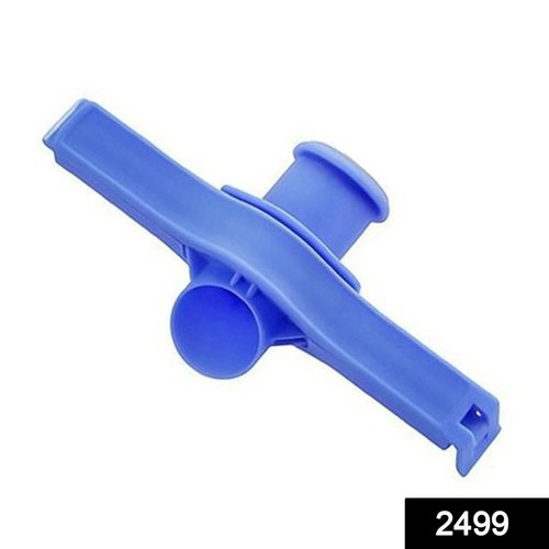 2499 Food Bag Clip Seal Pour Storage Food Sealing Clip - Plastic, 3.5x1.8x1.3 inches, Blue | Airtight & Watertight, Large Pouring Spout with Lid