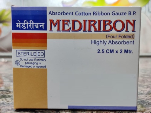 Medical Absorbent Cotton Ribbon Gauze B.P.