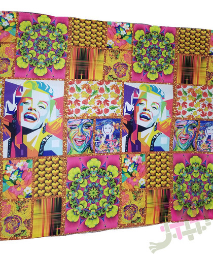 DeeArna Export's Fancy Multi-Design Digital Print Khadi Rayon Unstitch Golden Fabric Material for Women's Clothing (58