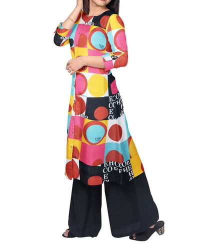 DeeArna Export's Fancy Polka Dot Digital Print Khadi Rayon Unstitch Fabric Material for Women   s Clothing (58