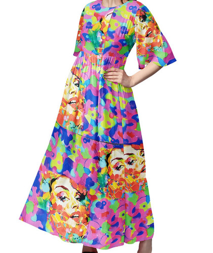 DeeArna Export's Fancy Multi-Design Digital Print Khadi Rayon Unstitch Fabric Material for Women   s Clothing (58" width, 2 Multicolor Option)
