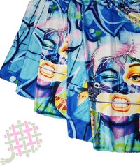 DeeArna Export's Artistic Face Design Fancy Digital Print Khadi Rayon Unstitch Fabric Material for Women   s Clothing (58