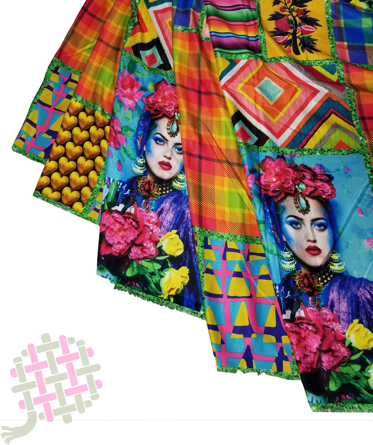DeeArna Export's Fancy Multi-Design Digital Print Khadi Rayon Unstitch Fabric Material for Women      s Clothing (58