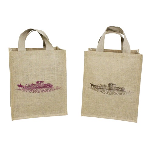 PP Laminated Jute Tote Bag With Cotton Web Handle