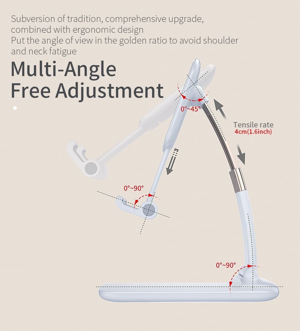 Hld96 White Color Adjustable and Foldable Mobile Phone Stand