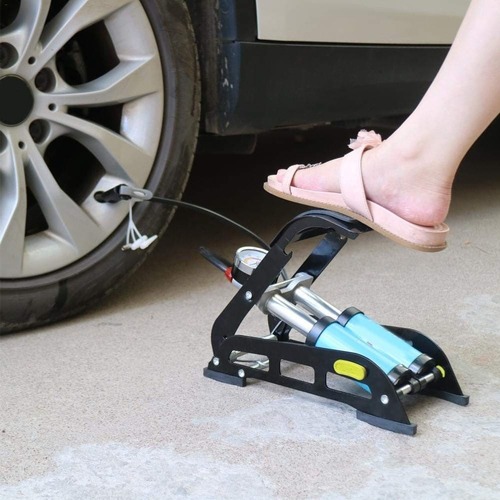 Double Cylinder Portable High Pressure Foot Air Pump By CHEAPER ZONE