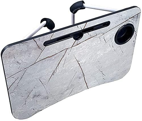 Light Marble Foldable Laptop Table