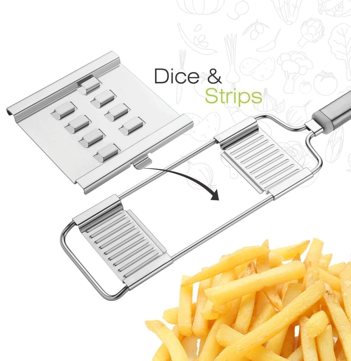 Multipurpose 6 in 1 Stainless Steel Grater