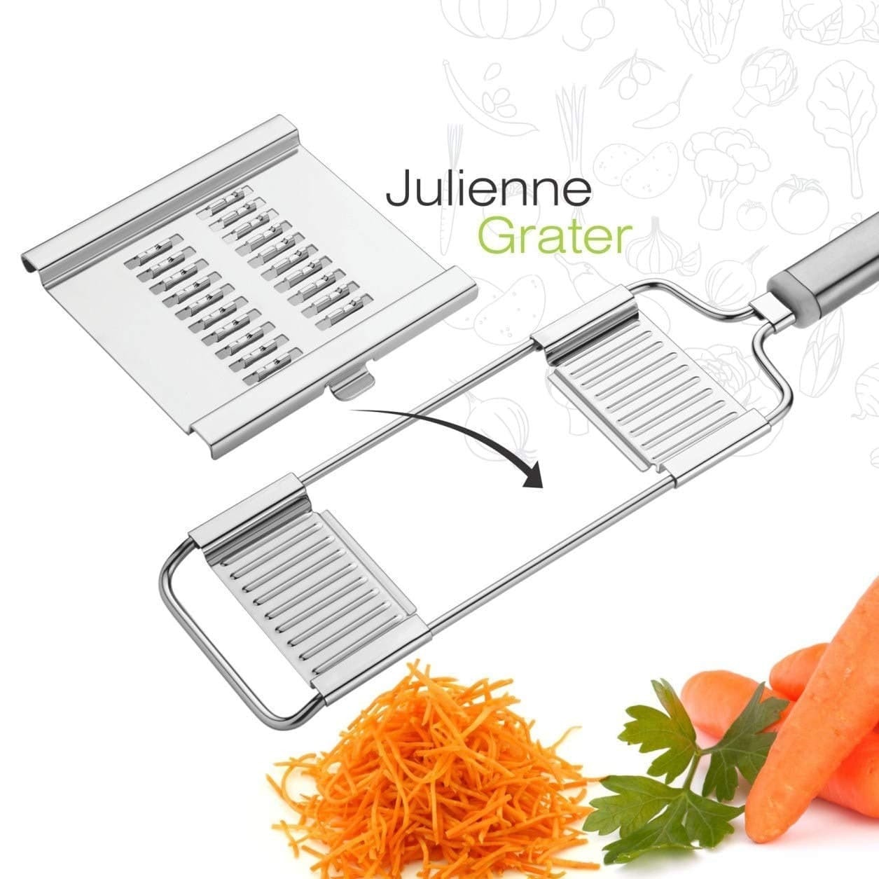 Multipurpose 6 in 1 Stainless Steel Grater