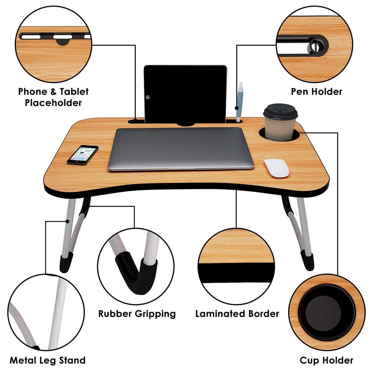 WOODEN FOLDABLE LAPTOP TABLE