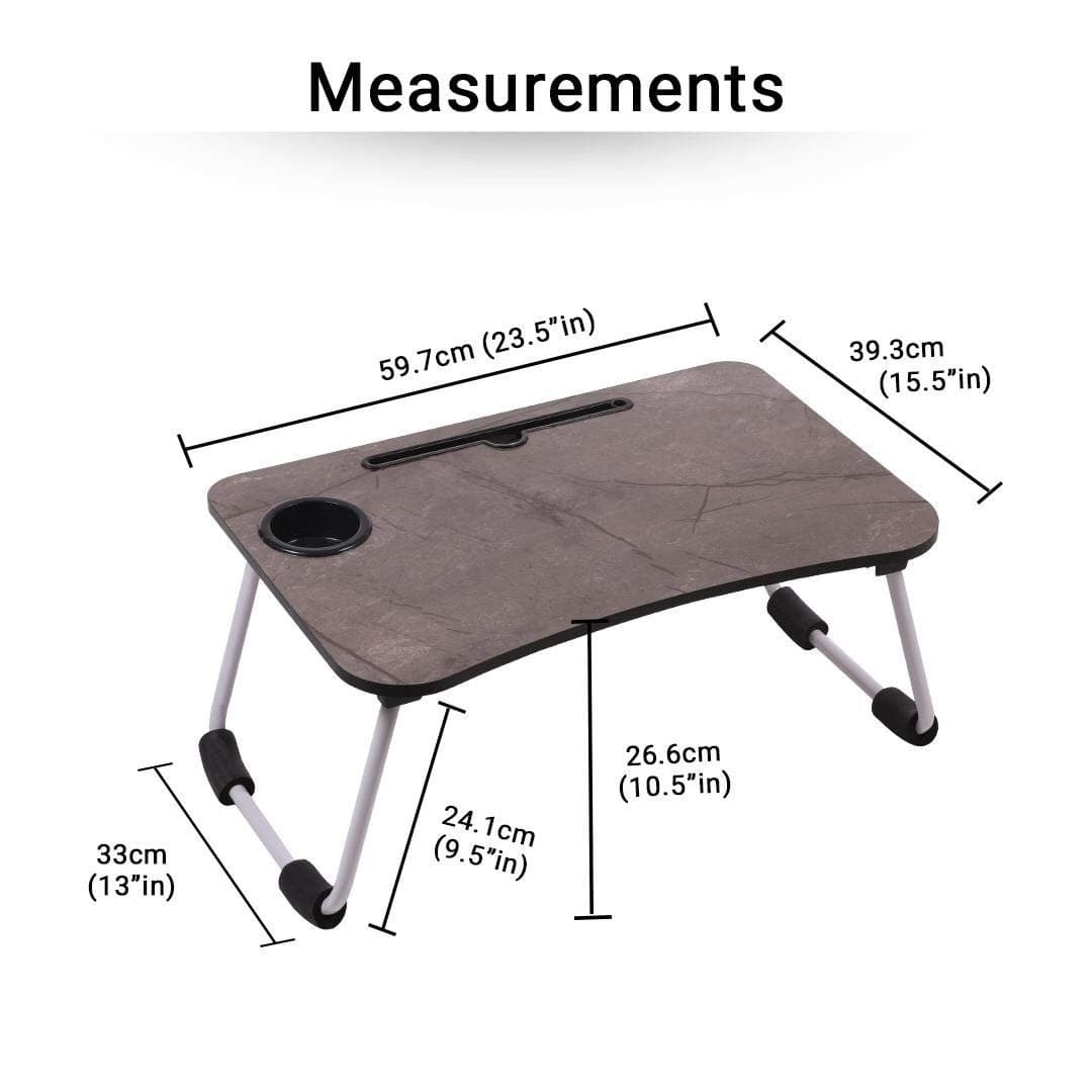 DARK MARBLE FOLDING LAPTOP TABLE