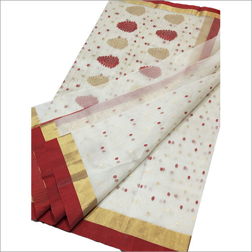 Ladies Chanderi Handloom Katan Silk Saree