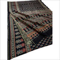 Ladies Pure Chanderi Silk Ajrakh Printed Saree