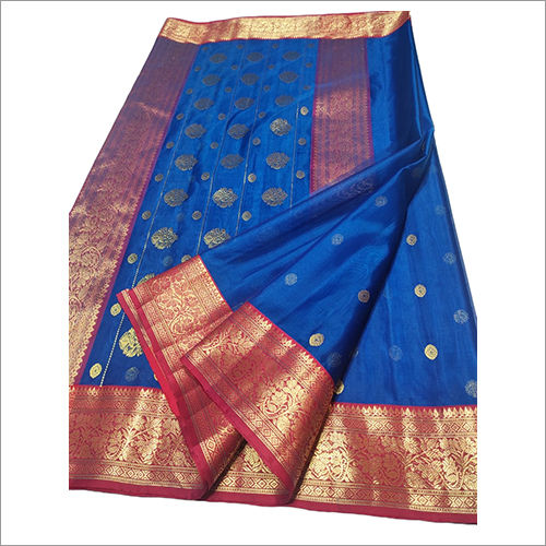 Ladies Chanderi Handloom Pattu Silk Saree