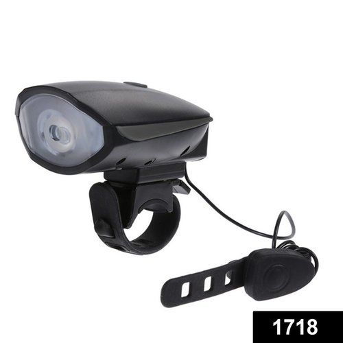 Black Bicycle Horn With Led Light Work On Battery