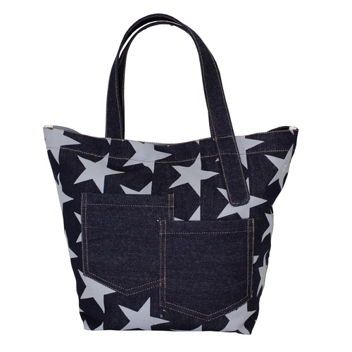 12 Oz Denim Printed Tote Bag