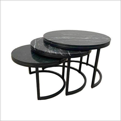 Marble Top Iron Coffee Table Set Of Three