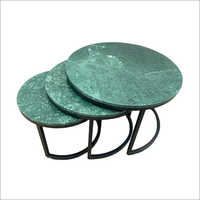 Marble Top Iron Table Set