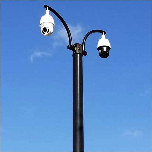 Dual Arm CCTV Camera Pole By OCTAGONAL POLES AND ENGINEERING PRIVATE LIMITED