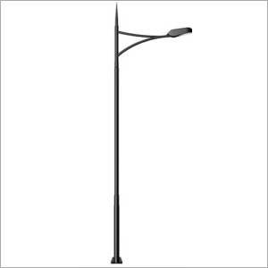 Black Galvanized Street Light Pole