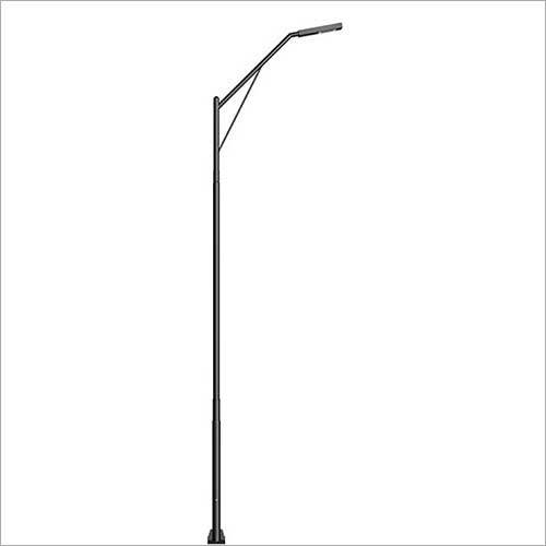 Mild Steel Street Light Pole - Color: Black