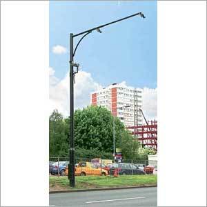 Single Arm Mild Steel Traffic Light Pole