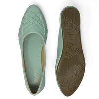 Woman Fancy Sea Green Jutti