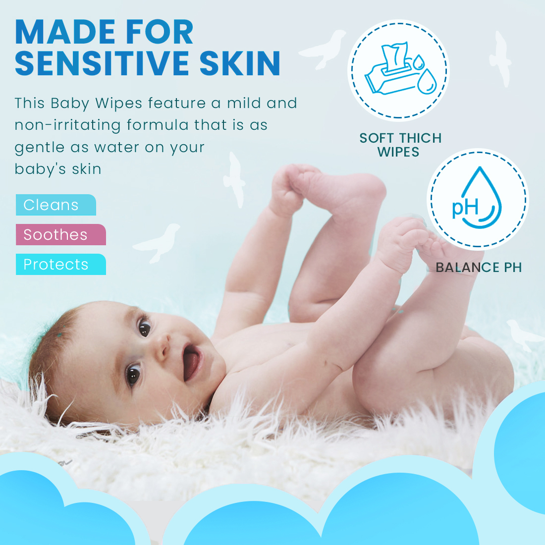 Baby Wipes With Flip Top
