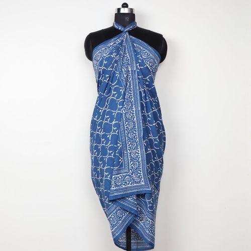 Beautiful Indigo  Block Printed Sarong