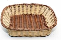 Double Shade Poly Rattan Basket - Round, Oval, Square, Boat Shapes | Dishwasher Proof, Shatter Proof, Multipurpose Brown Utility