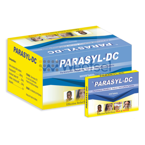 Paracetamol, Diclofenac Potassium and Caffeine Tablets