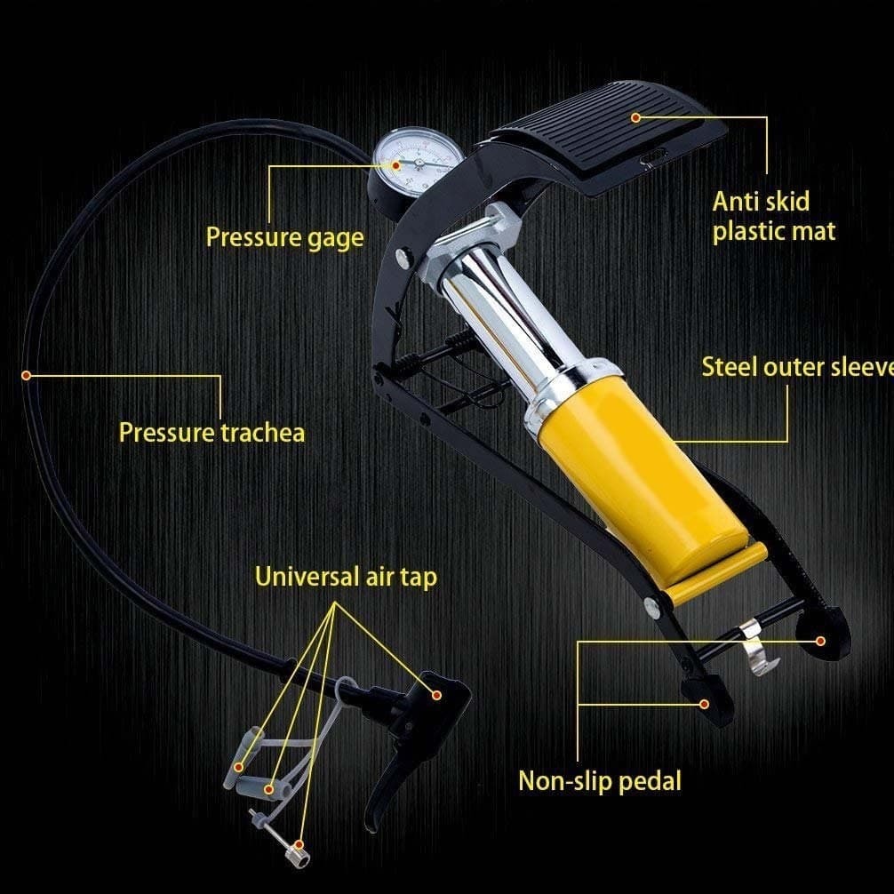 HIGH PRESSURE 160 PSL ALUMINUM BODY AIR FOOT PUMP