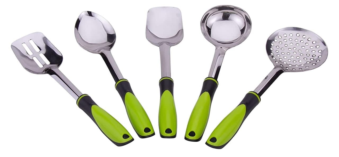 PLASTIC SERVING SPOON SET 5 PCS
