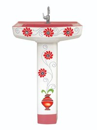 Ceramic Printed Decorative Wash Basin