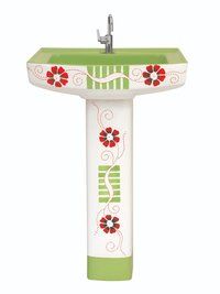 Ceramic Printed Decorative Wash Basin