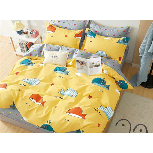 Cartoon Printed Double Bed Sheet