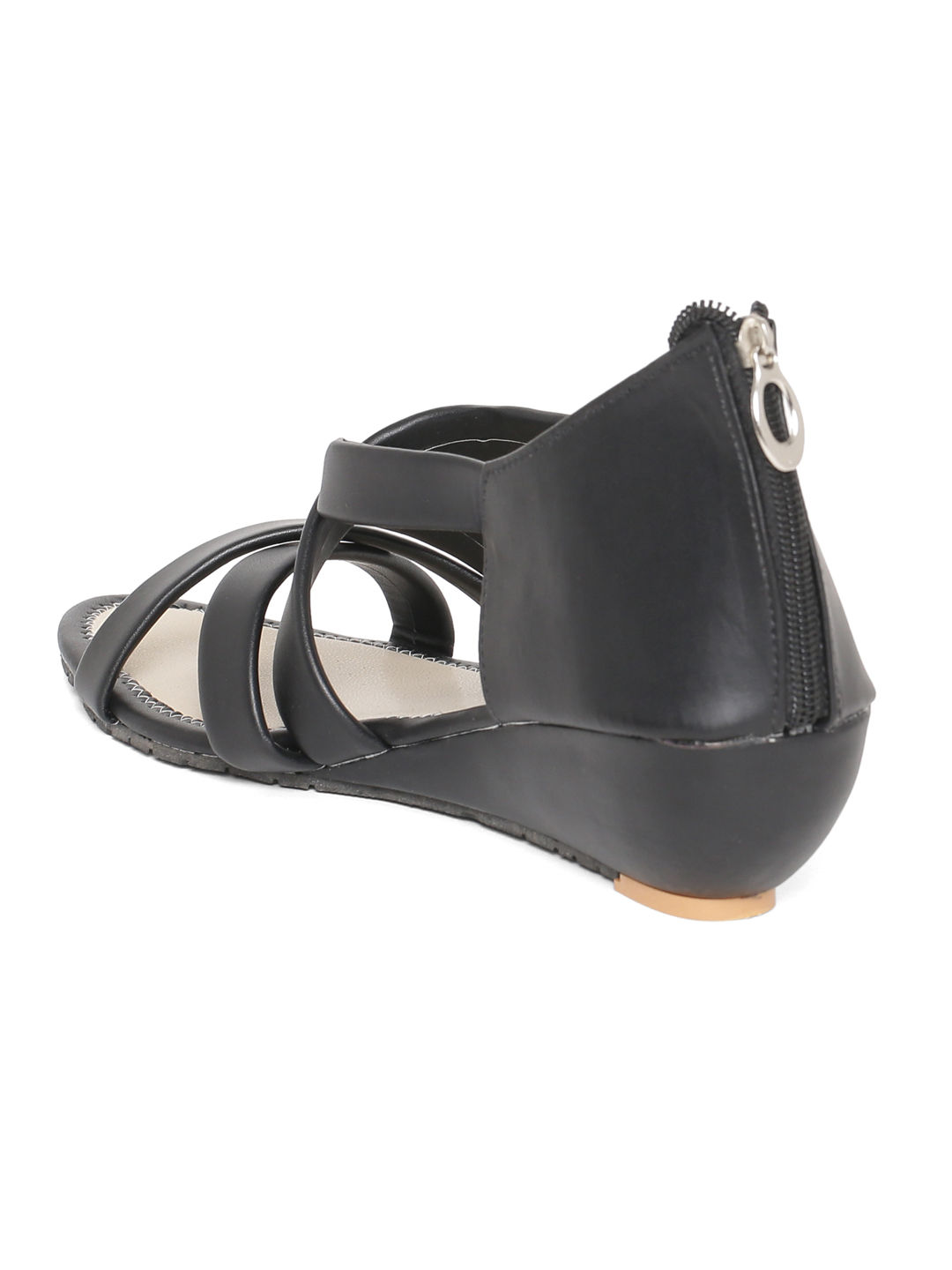 Buy Black Flat Sandals for Women by Lasancy Online | Ajio.com