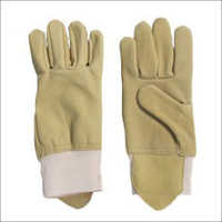 Beige Dyed Grain Wing Thumb Gloves