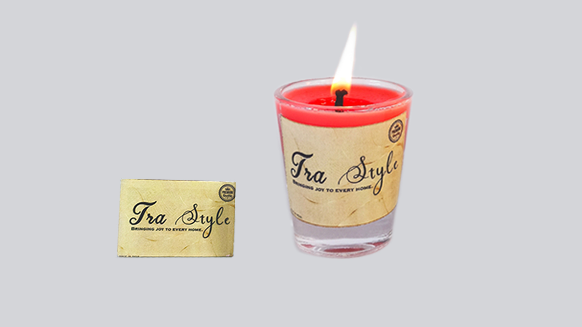 TRA Style Decorative Glass Candle Pack of 6