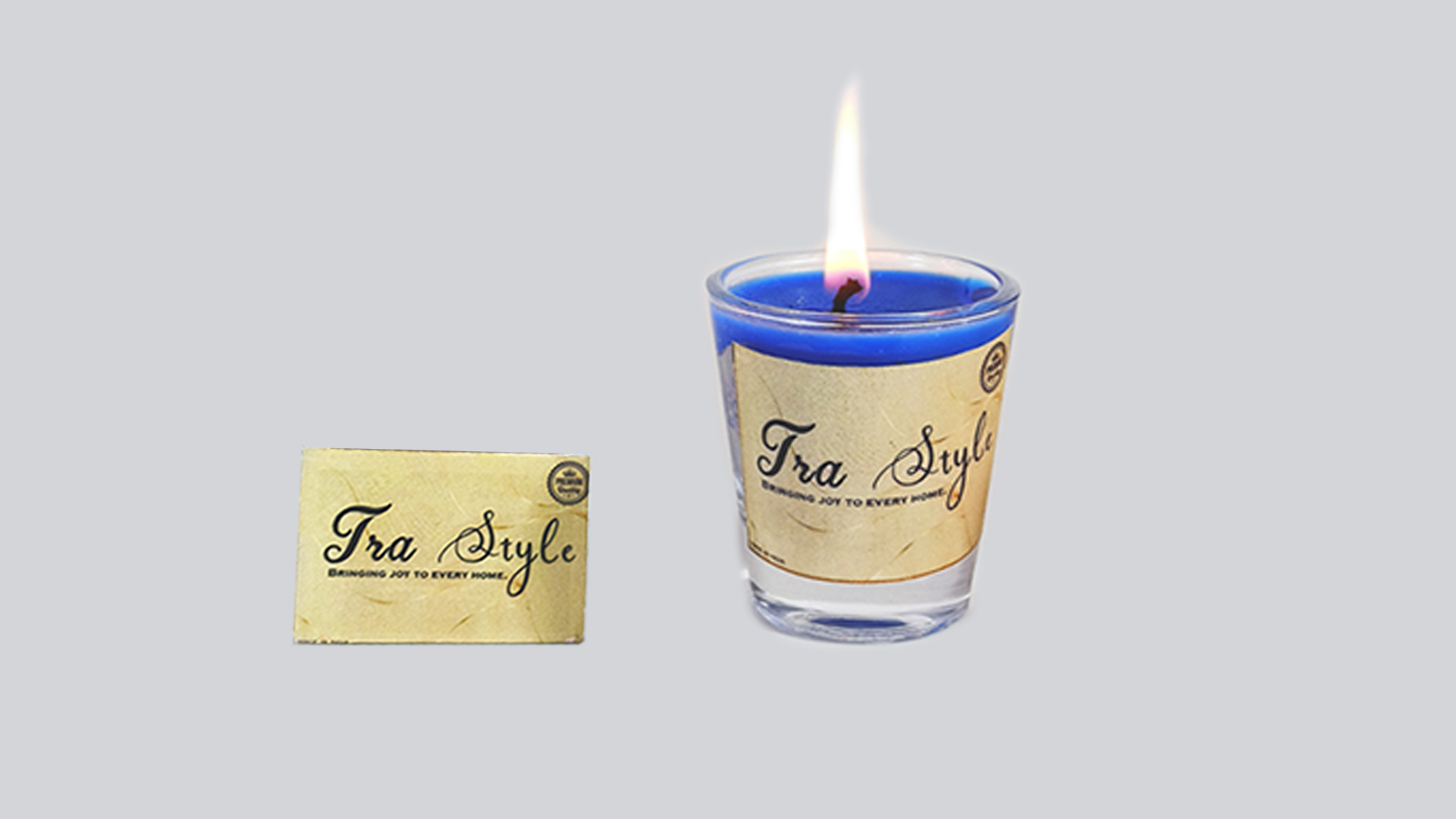 TRA Style Decorative Glass Candle Pack of 6