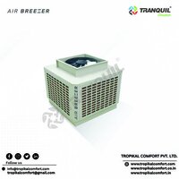Plastic Commercial Air Coolers - Plastic, 1350 X 1350 X 1250 Mm, Silver | Air Flow: 22000 Ftâ³/min, Cooling Area: Up To 2000 Ftâ³, 1-year Warranty