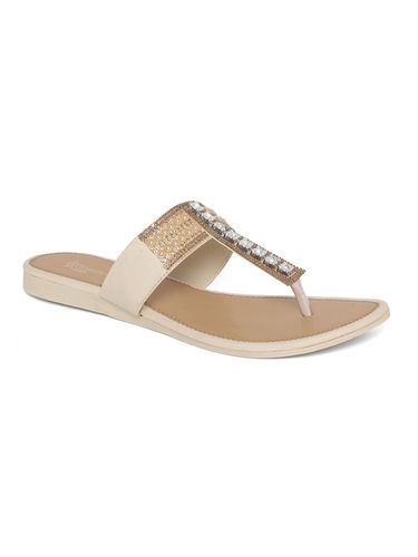 Beige Ladies Fancy Slipper