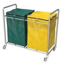 1064-B Double Bag Soiled Linen Trolley