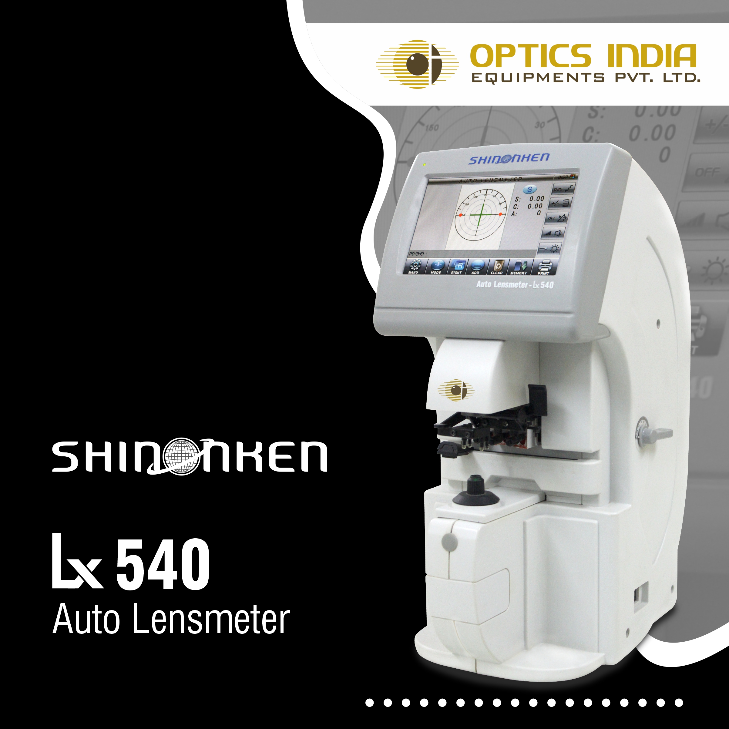 Shinonken Lx 540 Automatic Lensmeter