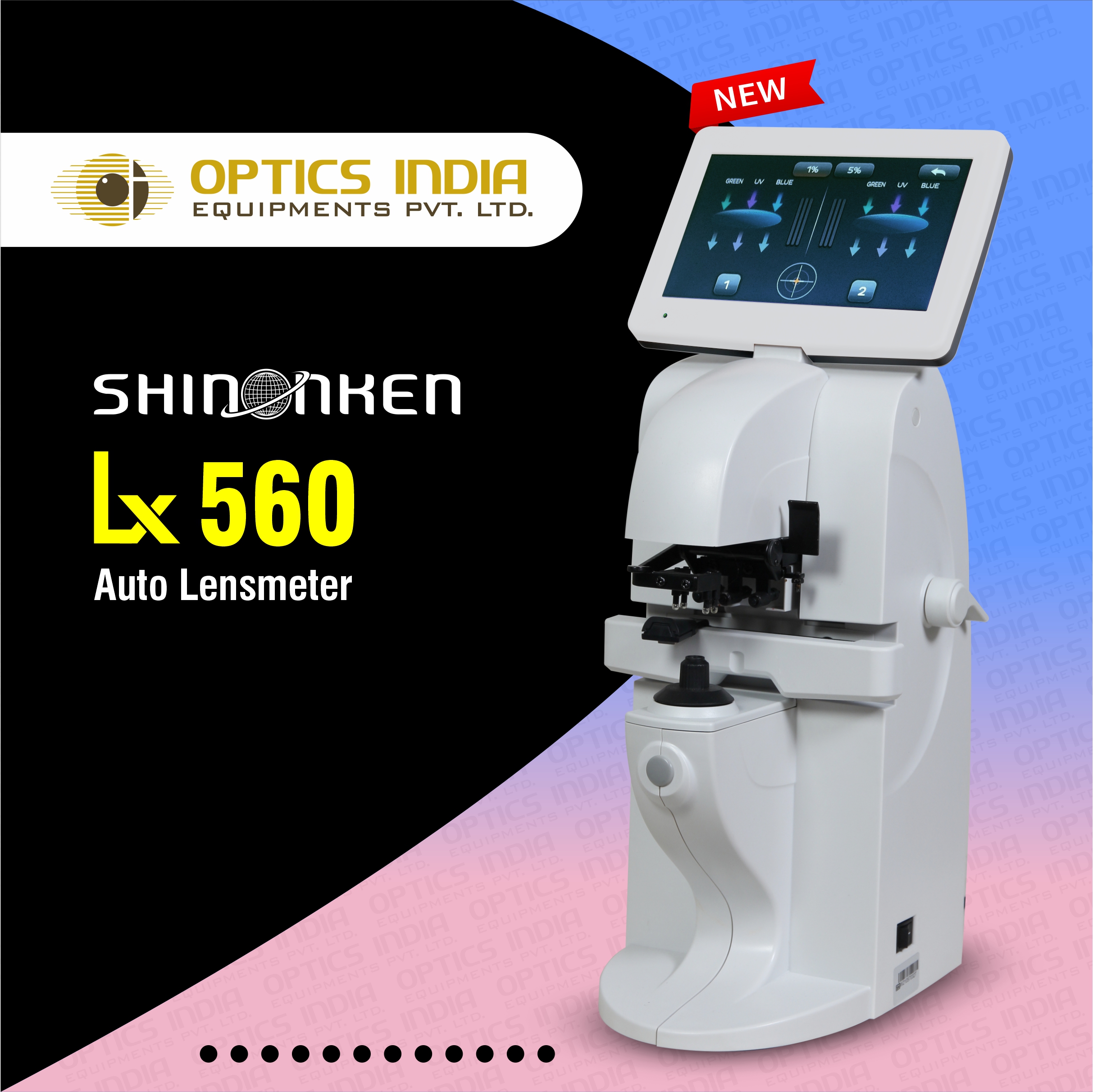 Shinonken Lx 560 Automatic Lensmeter - Color: White