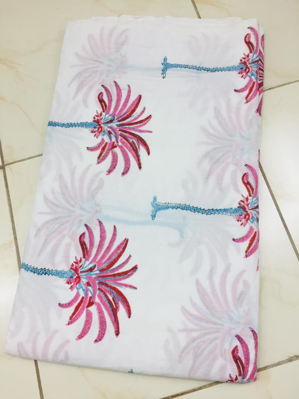 Mughal Print  Handmade Cotton  Fabric