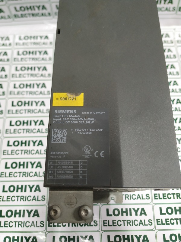 SIEMENS SINAMICS 6SL3130-1TE22-0AA0 BASIC LINE MODULE