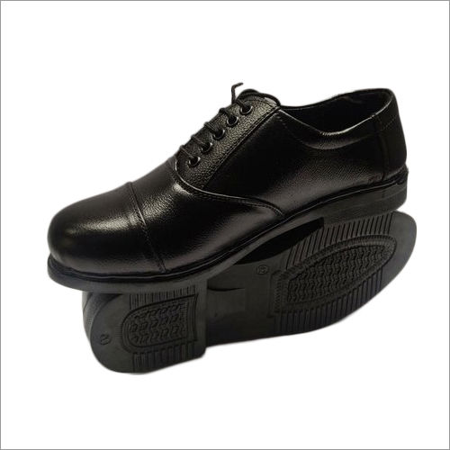 Black Light Weight Leather Safety Shoes