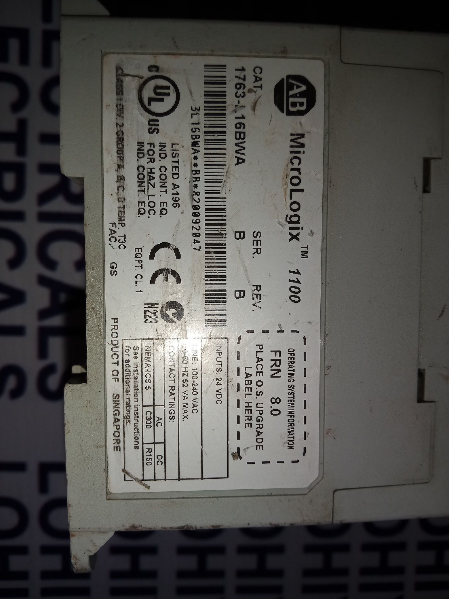 ALLEN BRADLEY RELAY CONTROLLER 1763-L16BWA